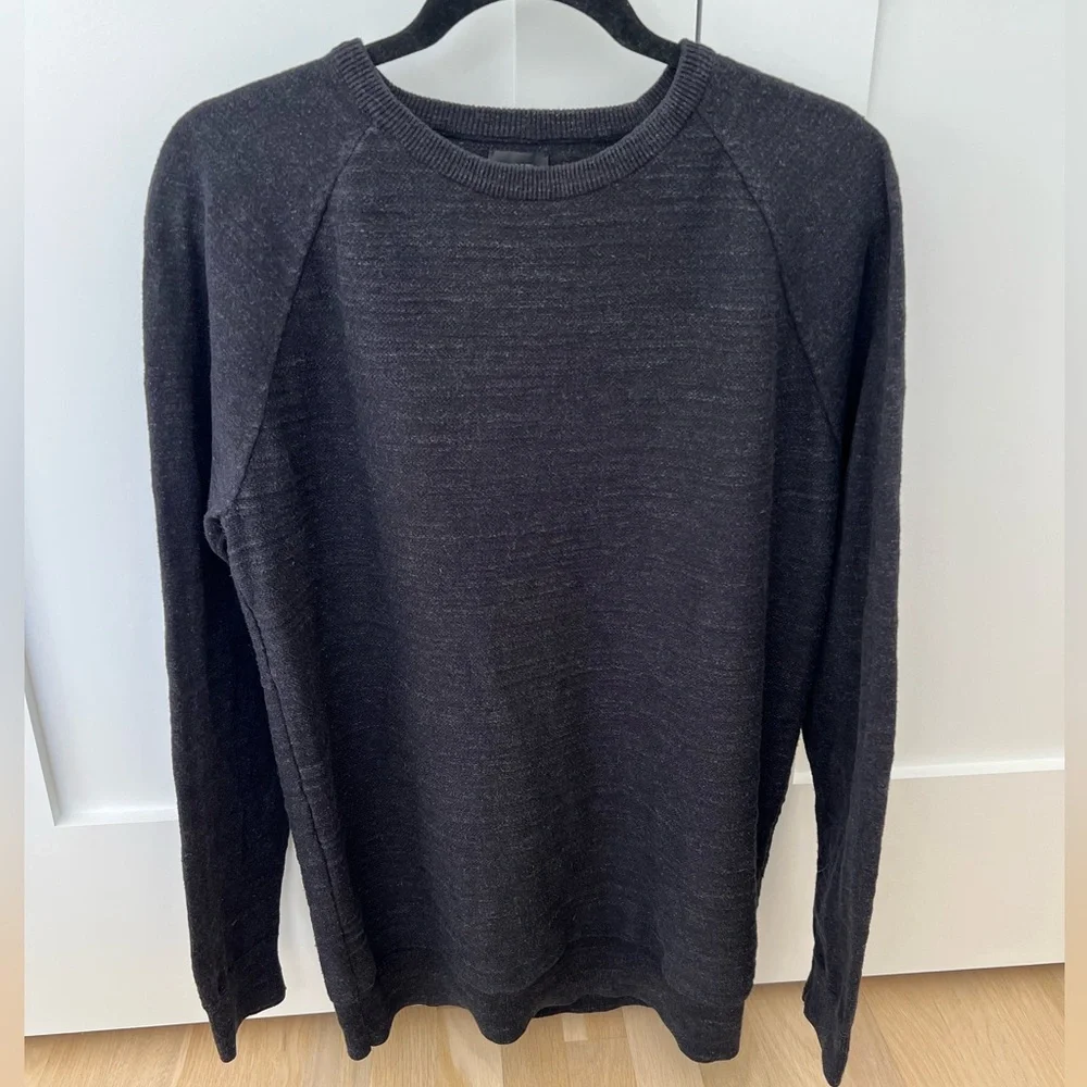 Gray Crewneck J. Crew Cotton Long Sleeve Sweater [Medium Tall]